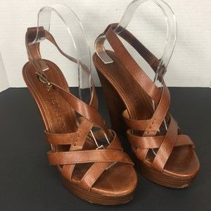 Burberry Women Wedges Platform Sandals Size 38